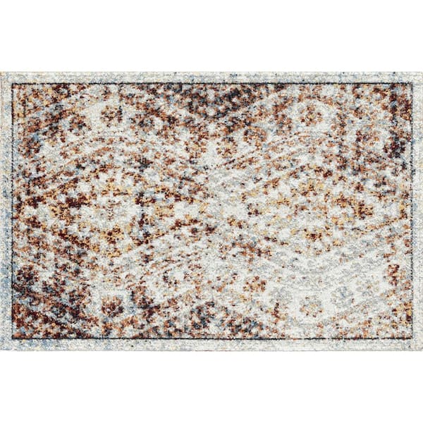Tayse Rugs Palazzo Diamond Rust 2 ft. x 3 ft. Indoor Area Rug