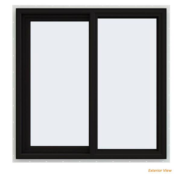 JELD-WEN 36 in. x 36 in. V-4500 Series Black Exterior/White