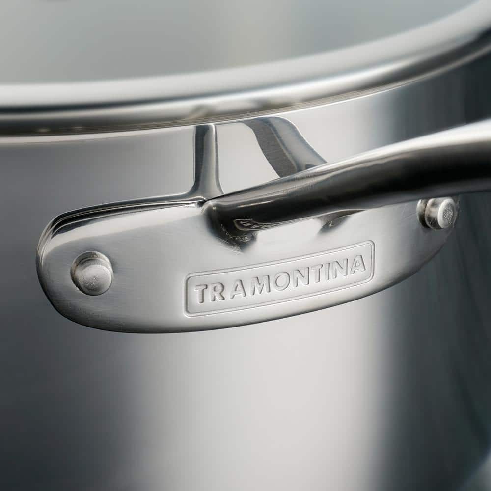 Tri-Ply Clad Stainless Steel 8-Piece Cookware Set with Glass Lids