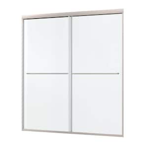Moray 54 in. W x 70 in. H Double Sliding Frame Shower Door in Polished Chrome Finish with Clear Glass