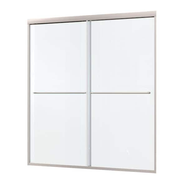 Xspracer Moray 54 in. W x 70 in. H Double Sliding Frame Shower Door in Polished Chrome Finish with Clear Glass