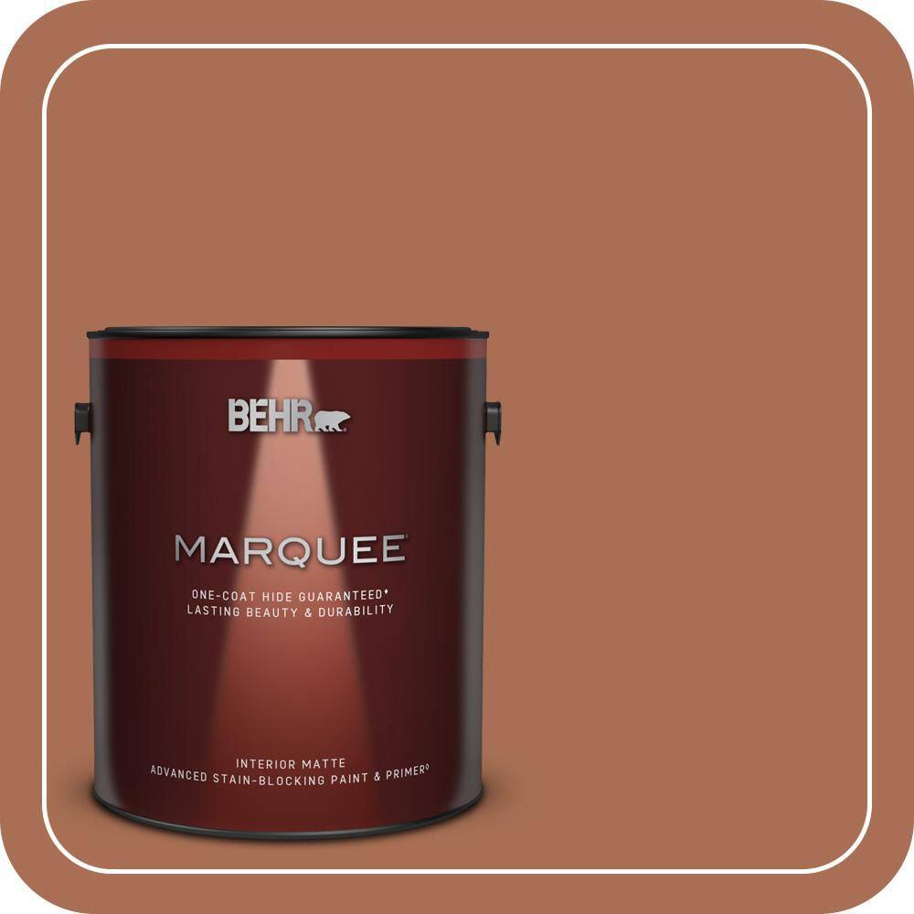 1 gal. #MQ1-28 Orange Flambe One-Coat Hide Matte Interior Paint & Primer product image for price tracking