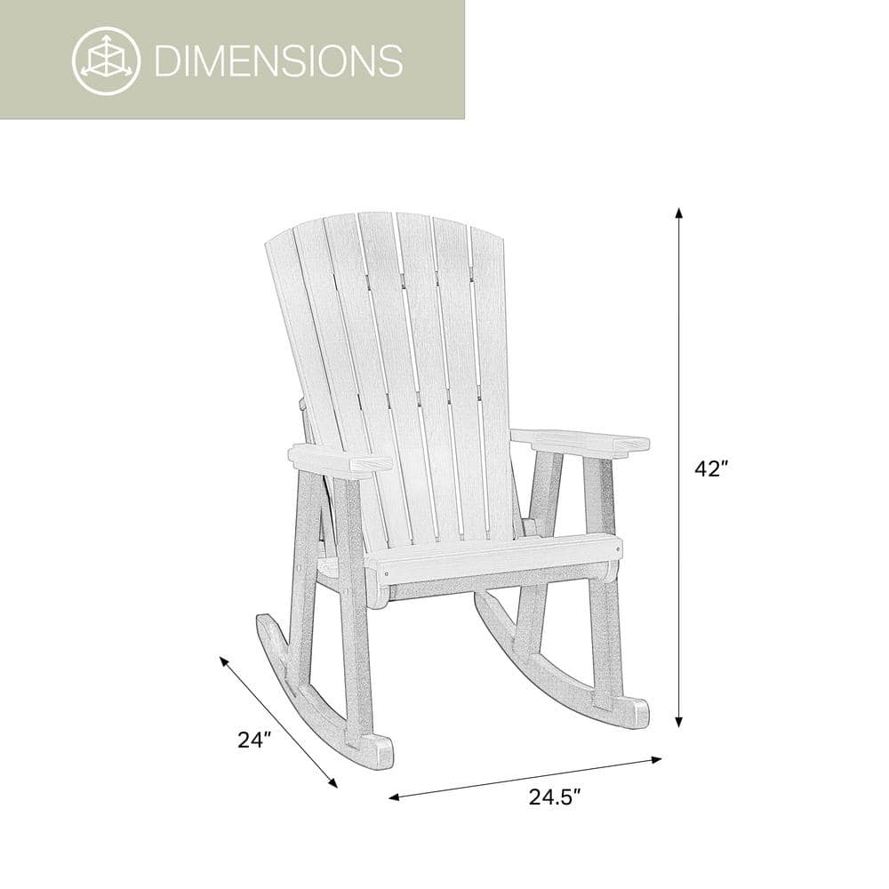 Cedar and Tudor Brown High-Back Rocking Chair with Arms