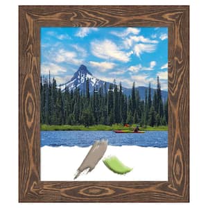 Bridge Brown Wood Picture Frame Opening Size 20 x 24 in.