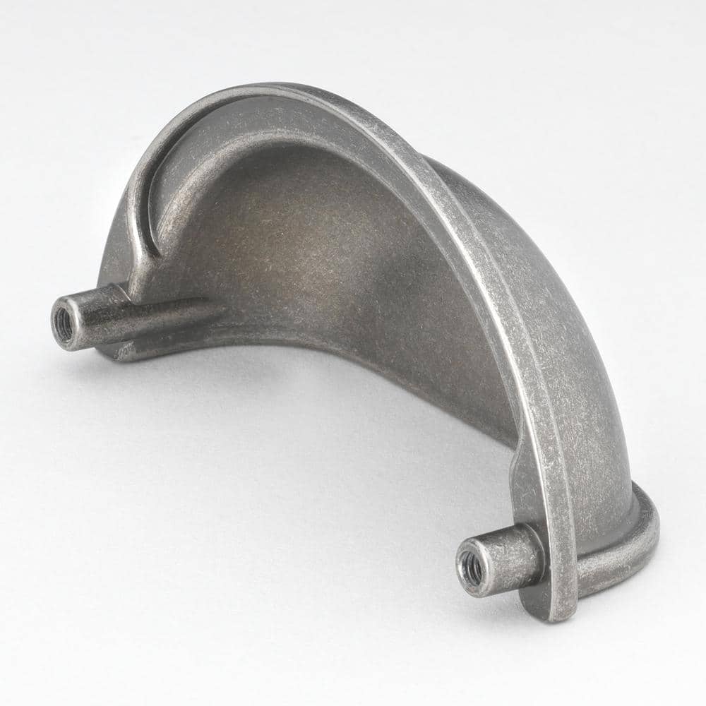 Polished Nickel Traditional Cup Pull with Mounting Hardware