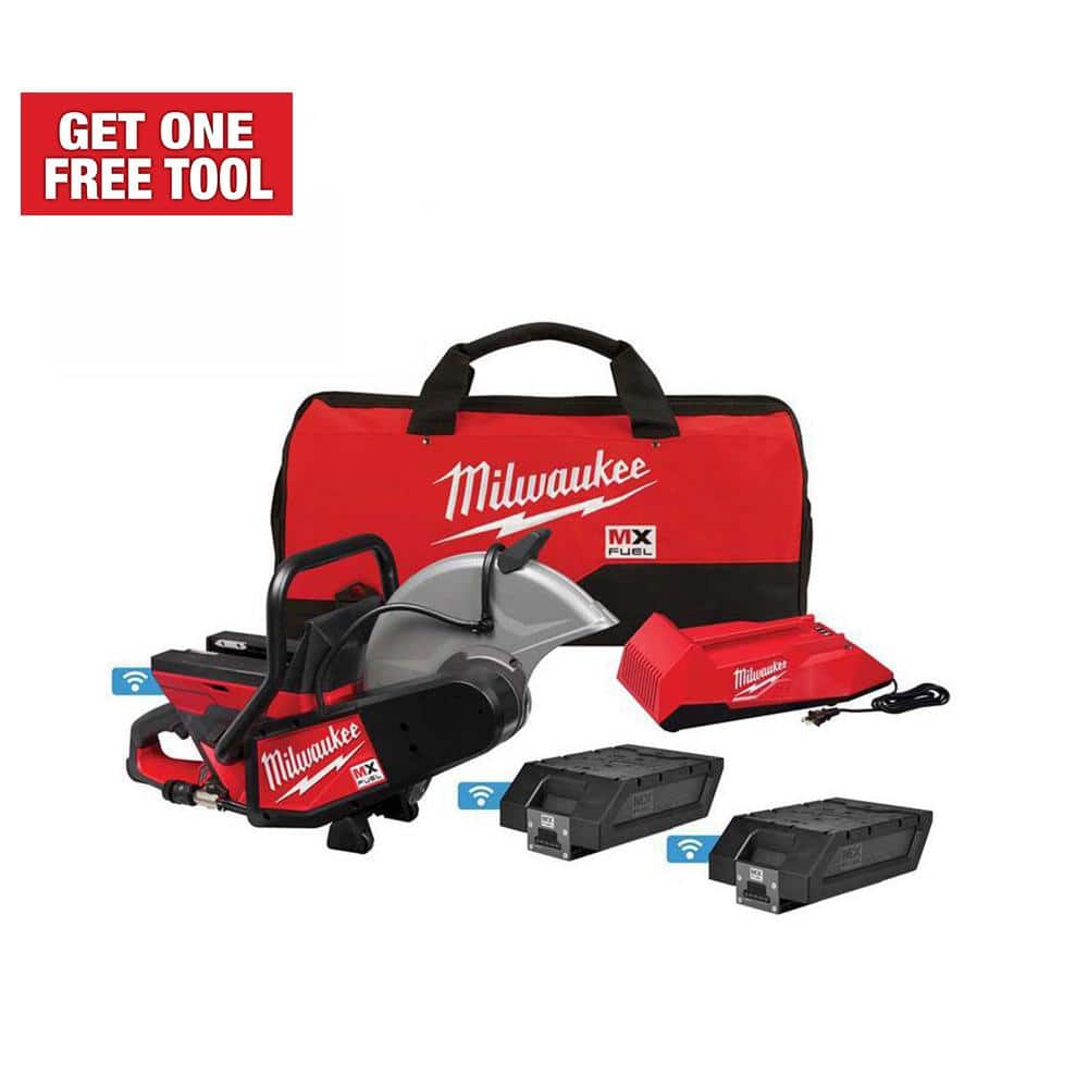 Milwaukee MX FUEL Lithium-Ion Cordless 14 in. Cut Off Saw Kit with (2)  Batteries and Charger MXF314-2XC The Home Depot
