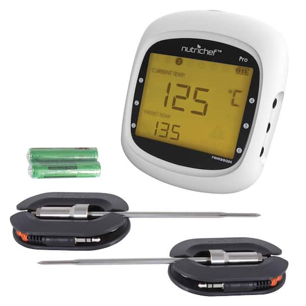 NutriChef Bluetooth Wireless BBQ Digital Thermometer PWIRBBQ80 - The Home  Depot