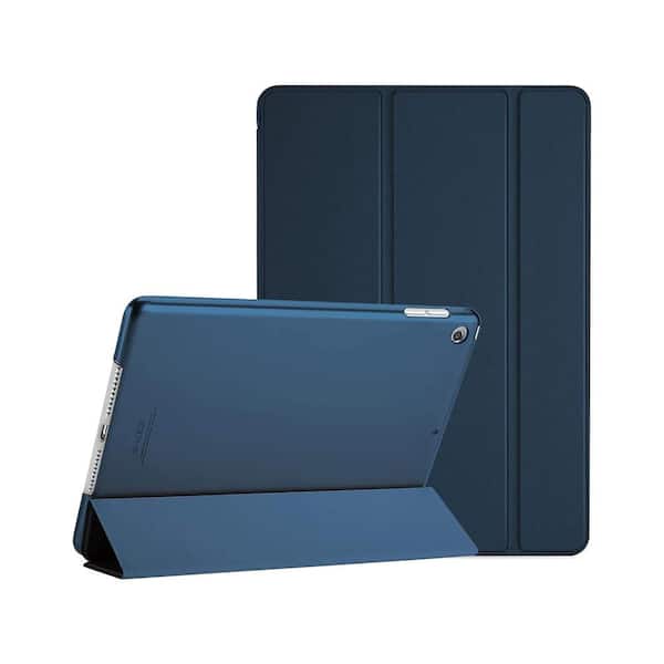 Ultra Slim Lightweight Smart Cover Stand Case with Translucent Frosted Back Protector Fit for iPad 10.2 in. , Navy Blue