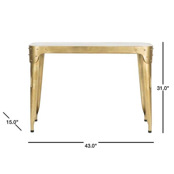 Safavieh 43 In Gold Standard Rectangle, Safavieh Gold Console Table