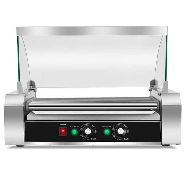 Costway 174 sq.in. Silver Stainless steel Roller Grill Cooker 