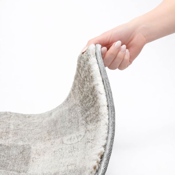Dream Shag Premium Machine Washable Abstract ADS631 Silver 9 ft. x 12 ft. Area Rug