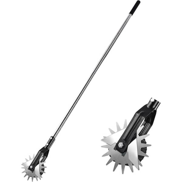58.3 in. Manual Lawn Tool Wheel Rotary Edger, Grass Trimmer w/ Strong 3-Sections Stainless Steel Handle and Cushion Grip