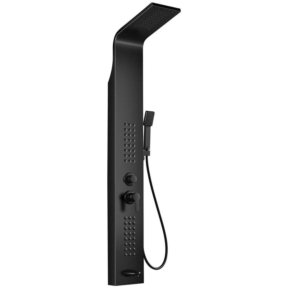 5-Jet Rainfall Shower Panel System with Rainfall Waterfall Shower Head and Shower Wand in Matte Black price history on PriceWatchPro