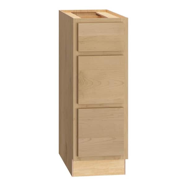 QuickShip Cottage 12 in. W x 21 in. D x 32.5 in. H Assembled Shaker Bath Drawer Base Cabinet in Canopy Partial Overlay