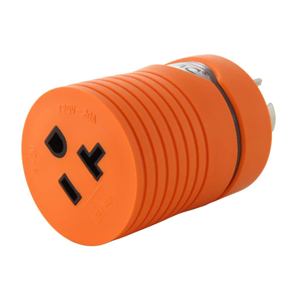 Locking Adapter L14-20P 20 Amp 125/250-Volt 4-Prong Male Plug To 5-15/20R R