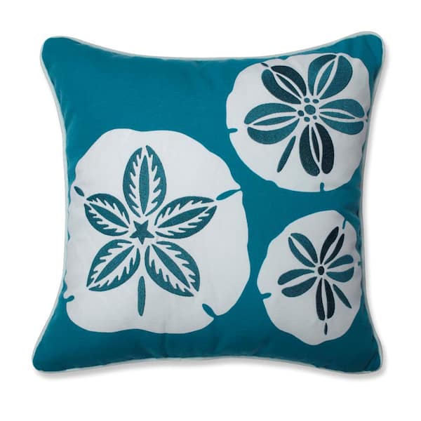 Pillow Perfect Tropical Green Square Outdoor Square Throw Pillow