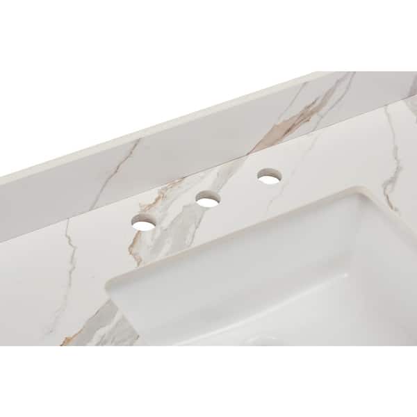 Altair Eivissa 73 in. W x 22 in. D Sintered Stone Vanity Top in