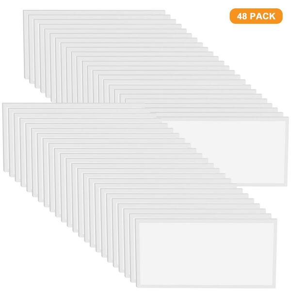 48-Pack 1 ft. x 4 ft. White 4400Lumens Integrated LED Panel Light, 0-10V Dimmable, 3500K-4000K-5000K Selectable