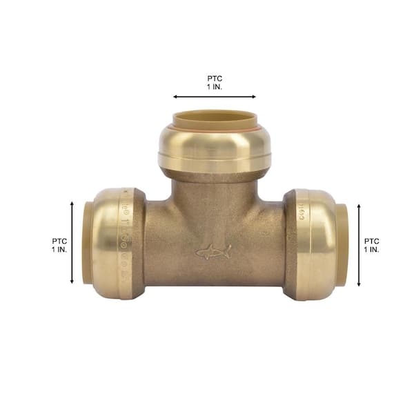 SharkBite UC362LFA Pox Tees, Laiton, X 1,3 Cm