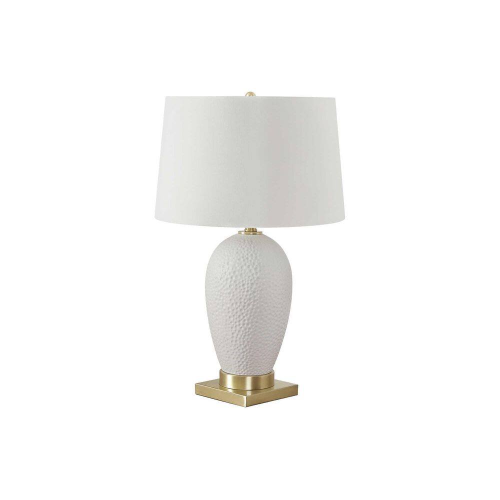Transitional 26 in. H Table Lamp with White Shade, White Ceramic price history on PriceWatchPro