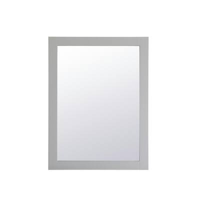 Medium Rectangle Grey Contemporary Mirror (36 in. H x 27 in. W)
