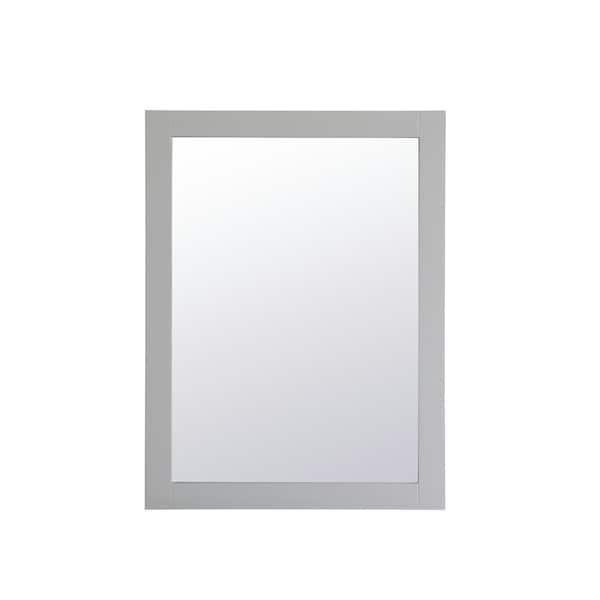 Unbranded Medium Rectangle Grey Contemporary Mirror (36 in. H x 27 in. W)