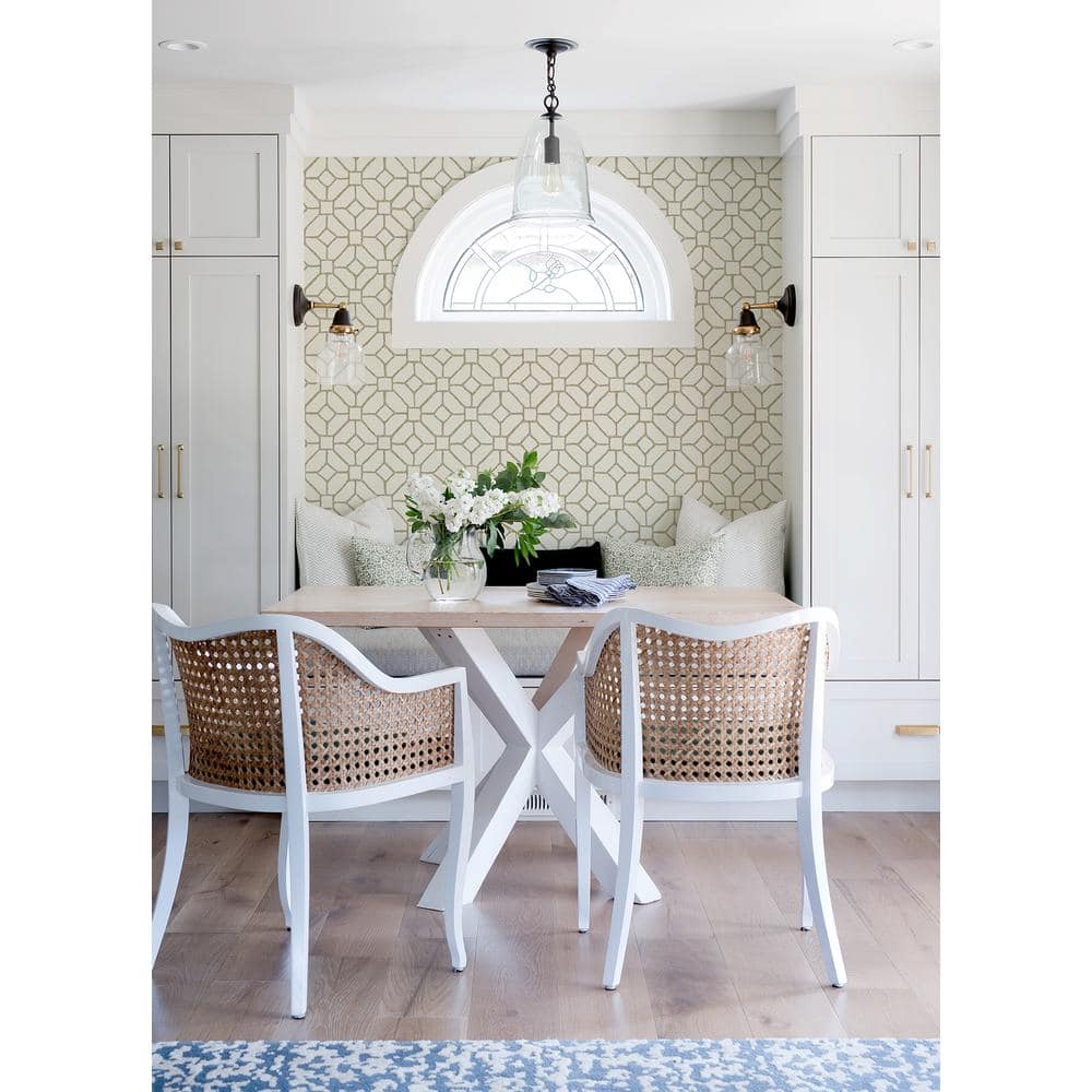 Addis Beige Geometric Trellis Non-Pasted Wallpaper