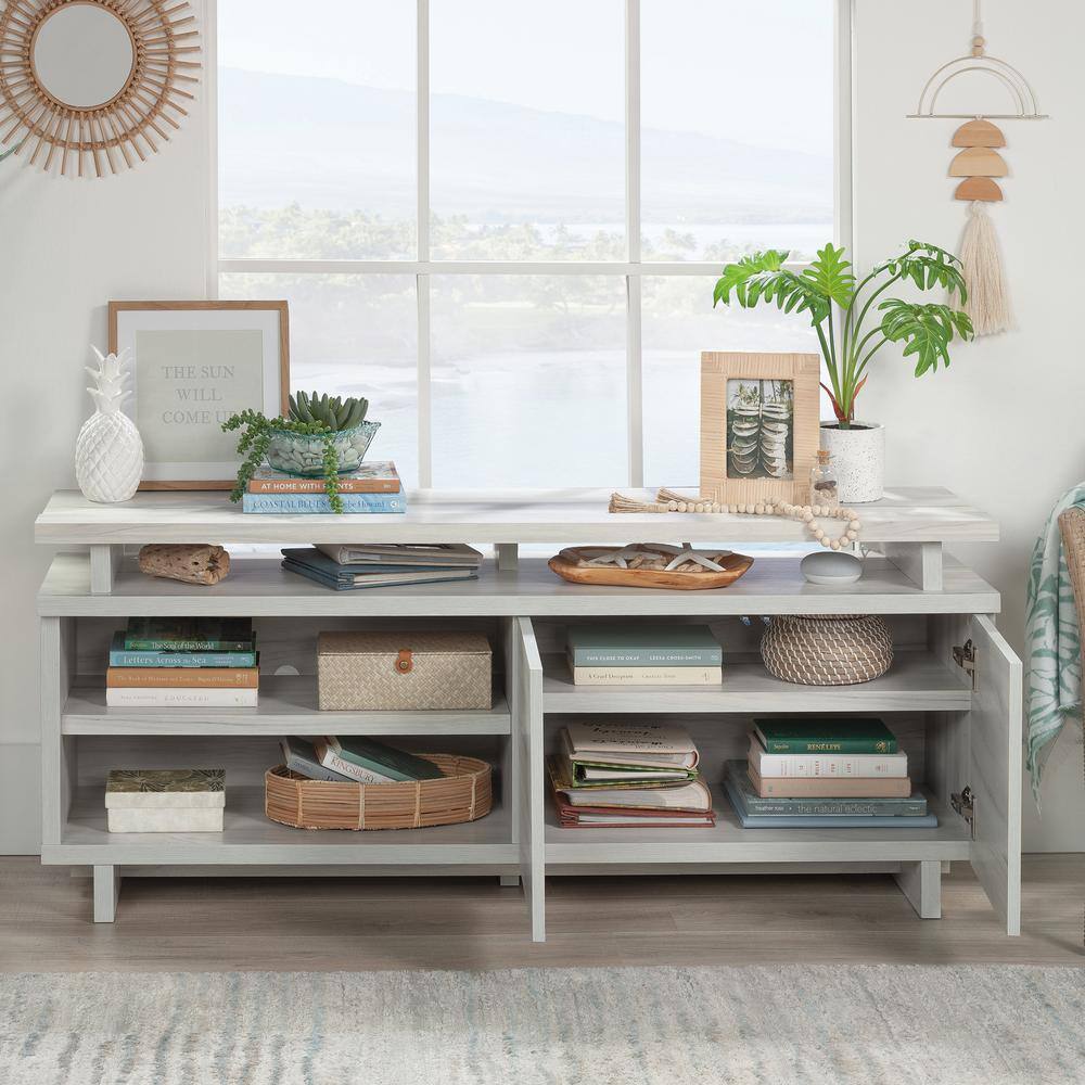 Haze Acacia Gray 59'' Engineered Wood Media Console