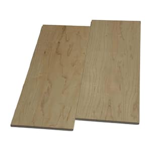 1/4 in. x 5.5 in. x 6 ft. UV Prefinished Maple S4S Hardwood Board (2-Pack)