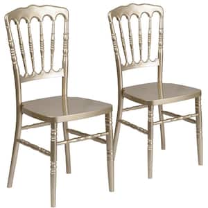 Gold Resin Napoleon Chiavari Chairs (Set of 2)
