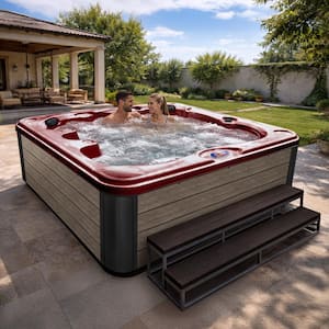 American Spas 7-Person 40-Jet Premium Acrylic Bench Spa Standard