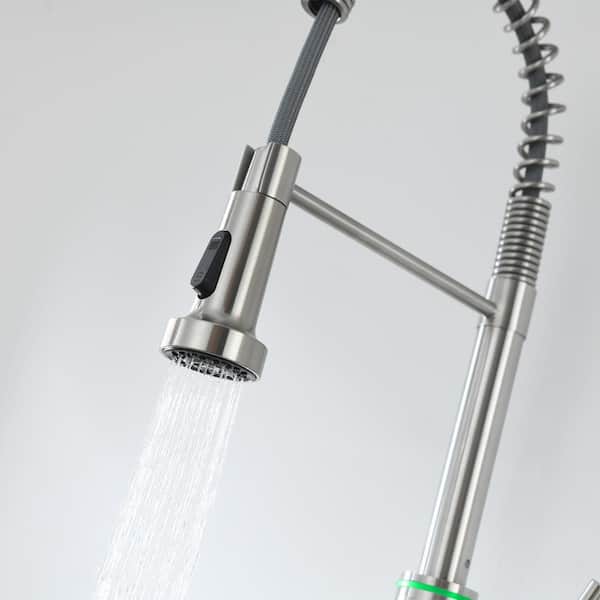Flynama 19 in Single Handle Pull Down Sprayer Kitchen Faucet with
