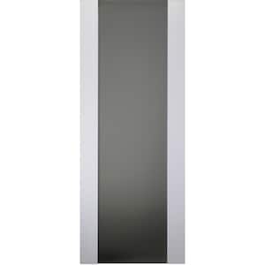 Smart Pro H3G 18 in. x 83.25 in.No Bore Full Lite Frosted Glass Polar White Wood Solid Composite Core Interior Door Slab