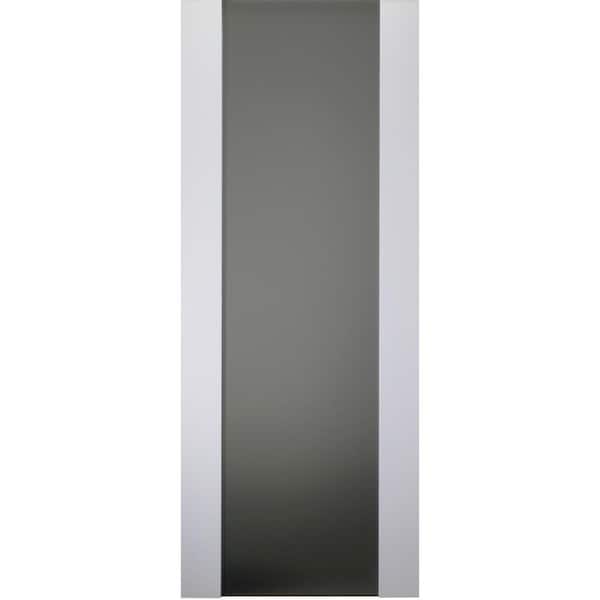 Belldinni Smart Pro H3G 28 in. x 83.25 in.No Bore Full Lite Frosted Glass Polar White Wood Solid Composite Core Interior Door Slab