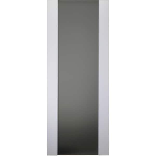 Belldinni 32 in. x 83.25 in. No Bore Full Lite Frosted Glass Polar White Wood Solid Composite Core Interior Door Slab