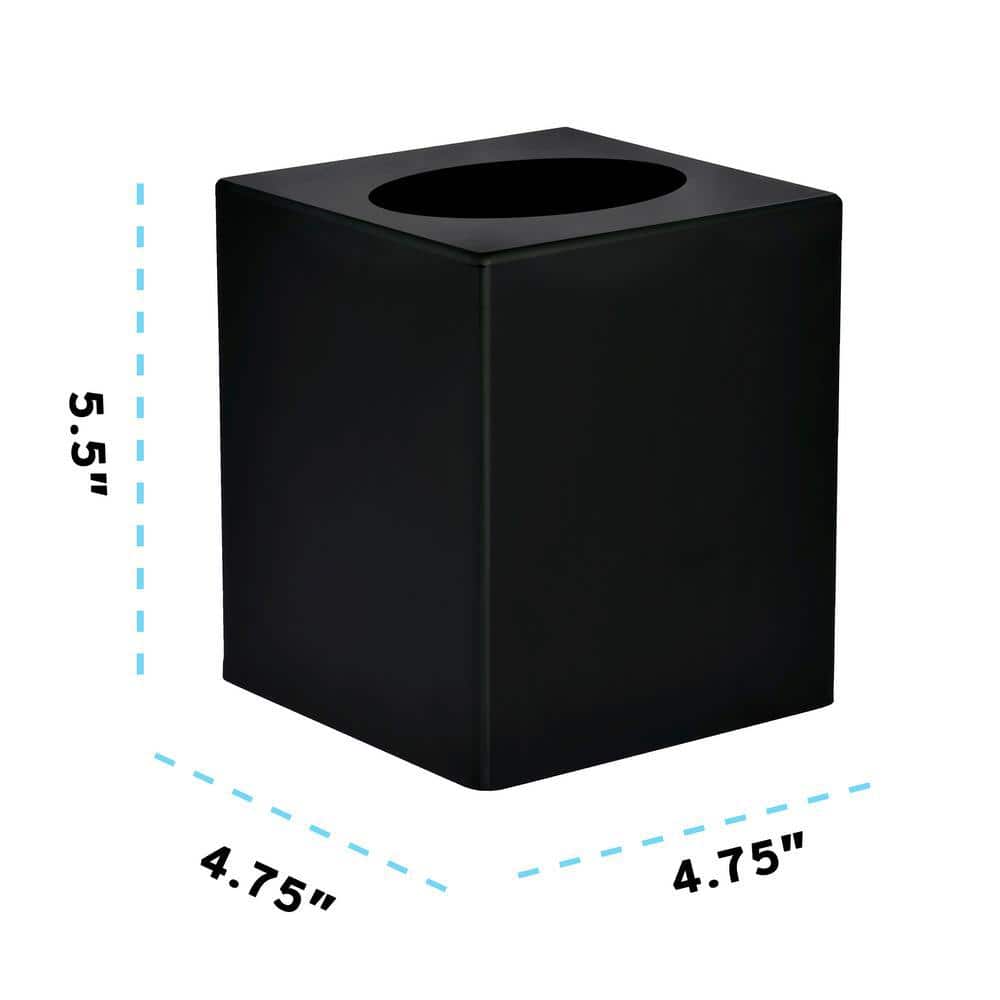 Black Frosted Acrylic Tissue Box Holder Set of 3