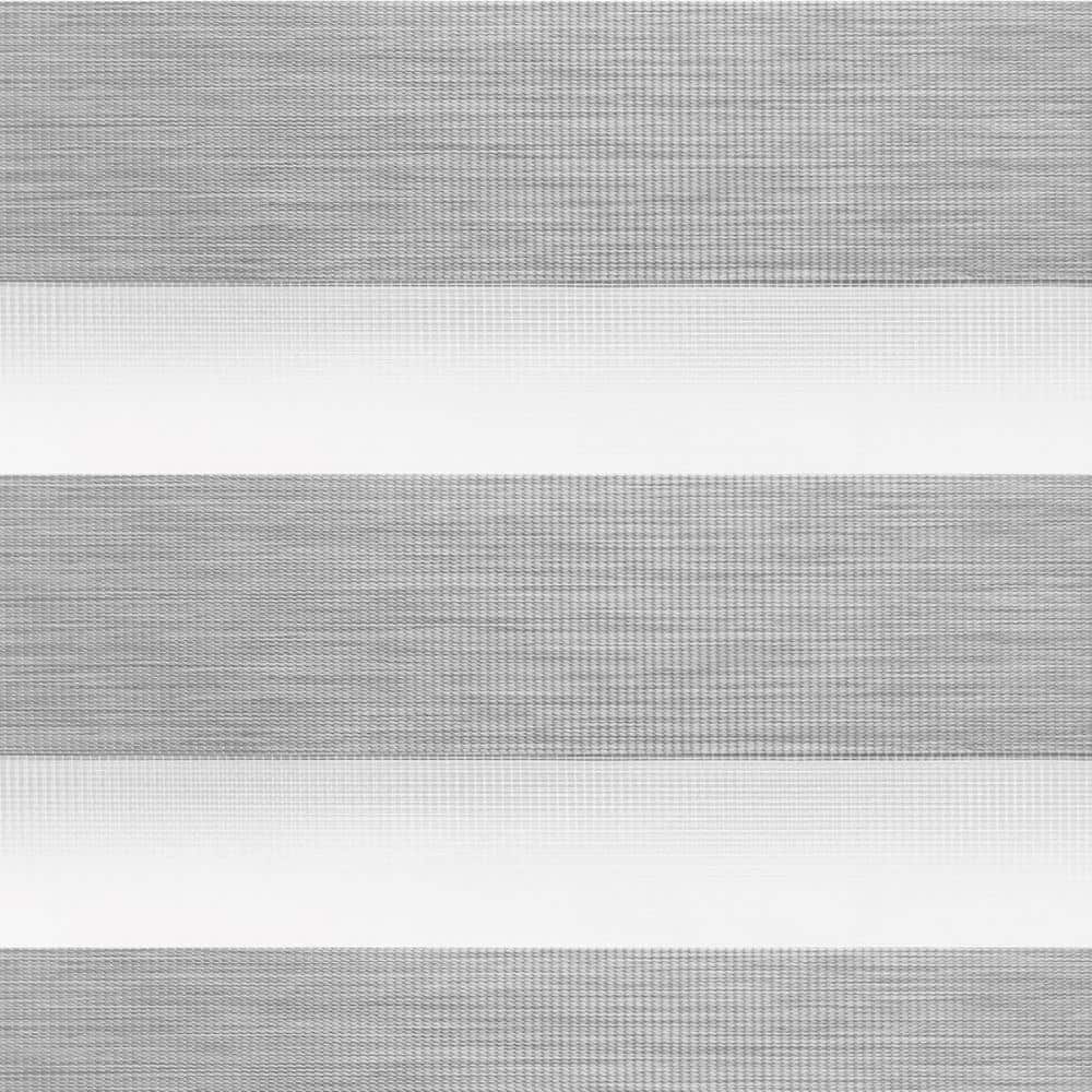 Gray Cordless Light Filtering Zebra Roller Shade 35" x 72"