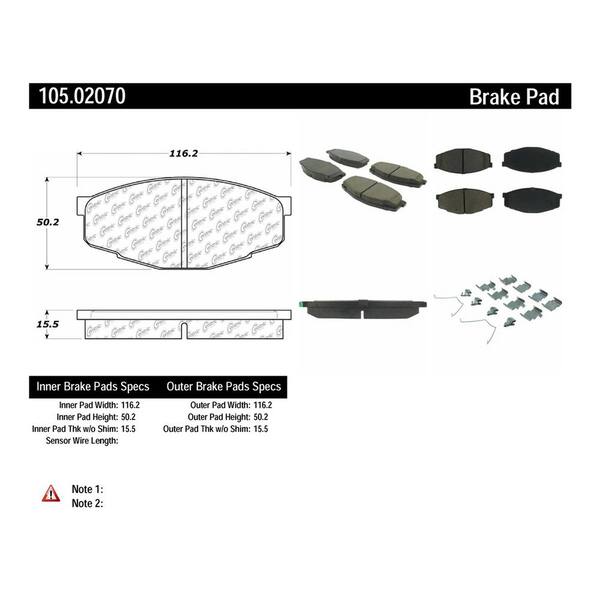 Centric Parts Disc Brake Pad Set
