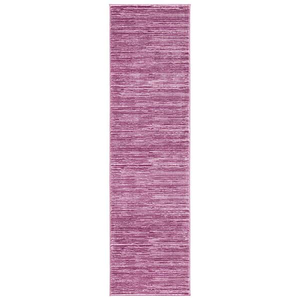 Purple Polypropylene 2 ft. 2 in. x 10 ft. Solid Color Indoor Runner Rug