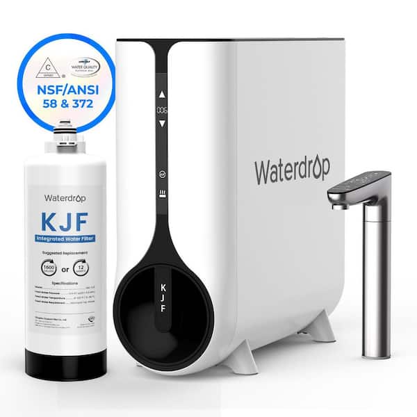 Reverse Osmosis Instant Hot Water RO Filter System,Tankless,Under Sink,Smart LED Faucet,Extra WD-KJF Replacement Filter