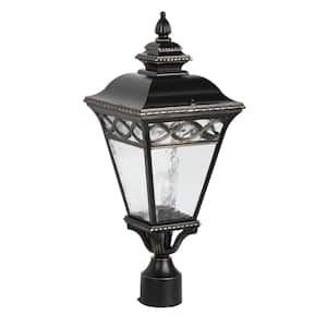 Cheri 1-Light Black Outdoor Post Lantern
