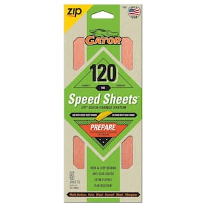 AlumiNext Speed Sheets 3-2/3 in. x 9 in. 120 Grit Fine Hook and Loop Sand Paper (5-Pack)
