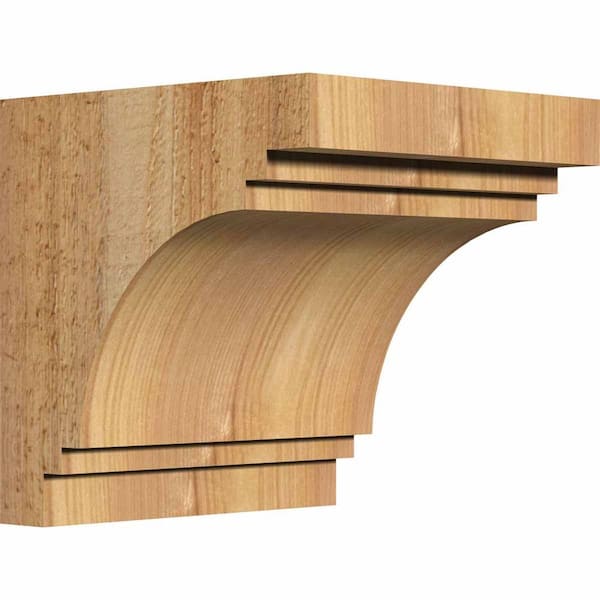 Ekena Millwork 6 in. x 6 in. x 6 in. Western Red Cedar Pescadero Rough Sawn Corbel