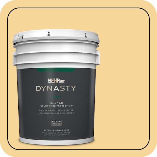 BEHR DYNASTY 5 gal. #350C-3 Applesauce Semi-Gloss Enamel Exterior Stain-Blocking Paint & Primer