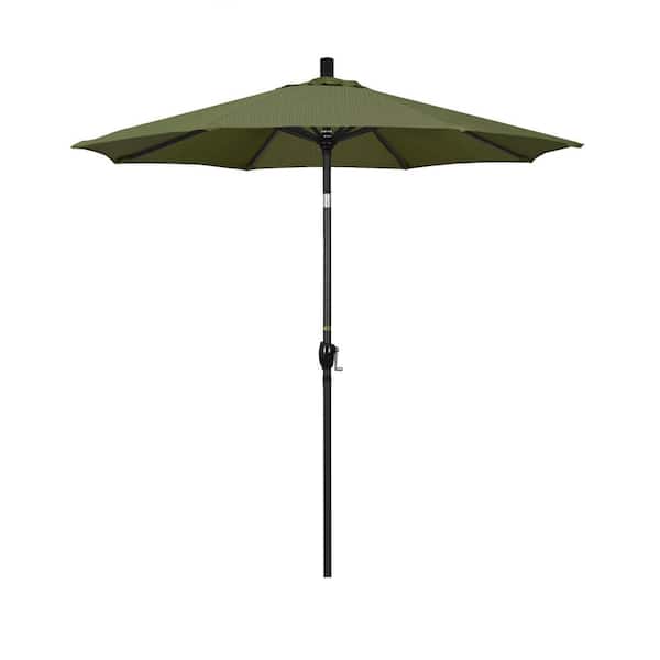 California Umbrella 7-1/2 ft. Aluminum Push Tilt Patio Market Umbrella in Terrace Fern Olefin