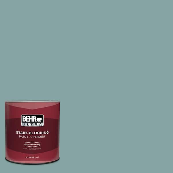 BEHR ULTRA 1 qt. #PPU13-08 Venus Teal Extra Durable Flat Interior Paint & Primer