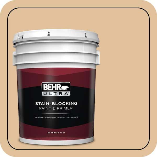 BEHR ULTRA 5 gal. #300E-3 Clair De Lune Flat Exterior Paint & Primer