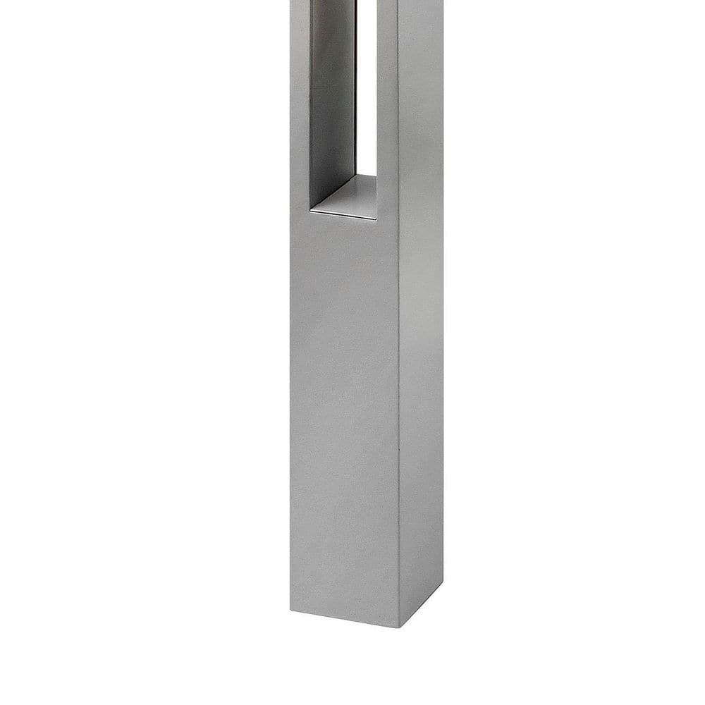Titanium LED Outdoor Path Light with Etched Glass Lens