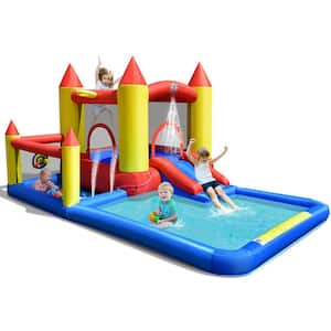 Inflatable Water Slide Castle Kids Bounce House Indoor and Outdoor without Blower