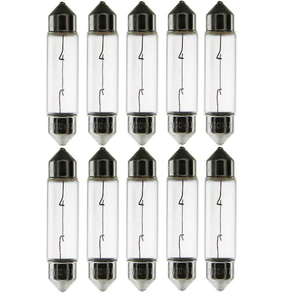 Sunlite 5-Watt 24-Volt T3.25 Xelogen Festoon Lamp Light Bulb, Clear Finish (10-Pack)